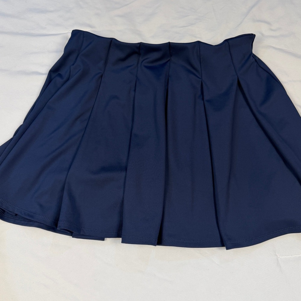 Kyodan‎ Womens Navy Blue Pleated Athletic Tennis Skort Size M Pocket Activewear